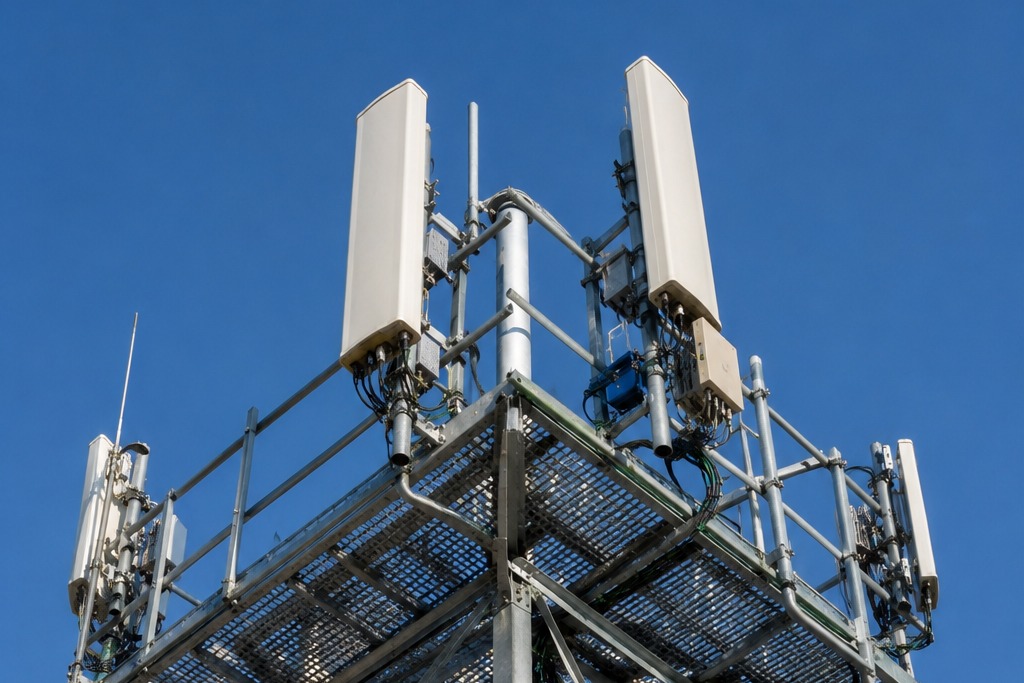 Telecom antenna platform and steel support framing